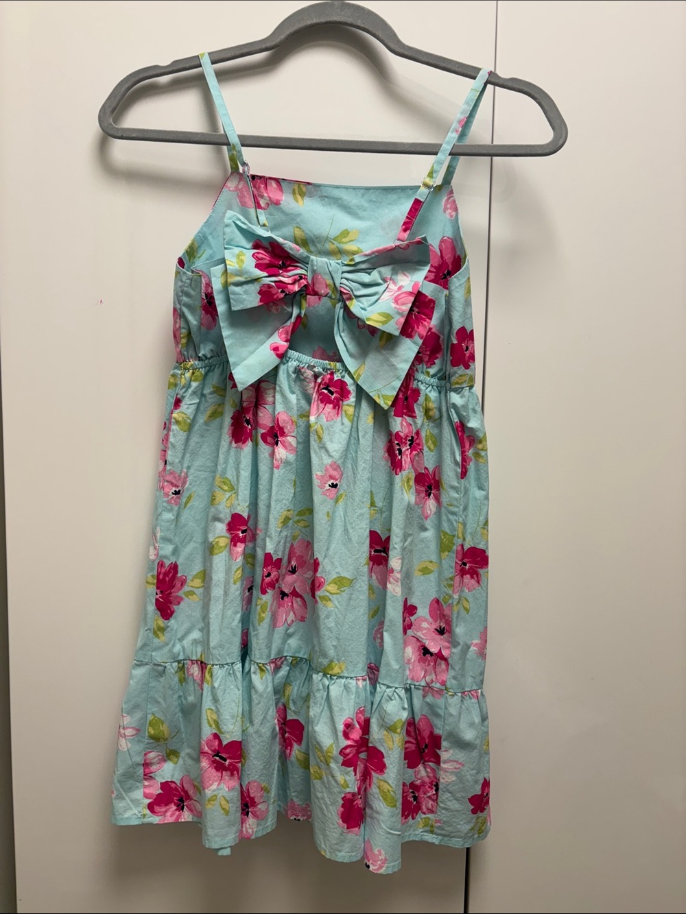 The Children's Place Aqua Floral Sundress with Pink Blossoms - Picture 3 of 3